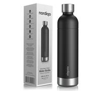 Nordiqo Premium Stainless Steel Bottle 1L / 1000 ml | Compatible with Aarke Carbonator 3, Sodastream (excluding Crystal + Jet models) and many others | Dishwasher Safe, No Expiration Date