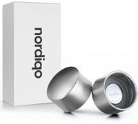 Nordiqo Premium Stainless Steel Bottle Lid - Compatible with plastic bottles from SodaStream, Aarke and other Soda Makers | No Plastic in cap | BPA Free | 2-Pack