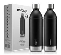 Nordiqo Stainless Steel Bottle 1.3L for Aarke Carbonator 3 & SMEG, 2-Pack