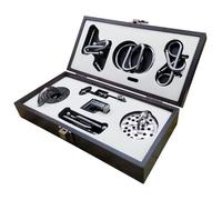 NORDISTRICT 3D Metal Puzzle Set (8-Piece) with Wooden Storage Box. Suitable for adults and teens for Christmas, Valentine's Day, birthdays, anniversaries, and family party games