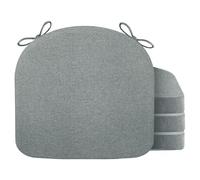 Nordjager Chair Cushions for Dining Chair Seat Set of 4, Memory Foam Chair Pads Help You Relief from Sedentary Discomfort in The Office or Kitchen and Dining Rooms(17" x 16" x 2.5", Dark Grey)