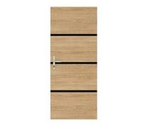 Nordlinger Pro Door Renovation Kit Natural Oak Decor 890513-4 Veneer Sheets 85 x 50 cm & 3 Black Profiles 85 x 2 cm