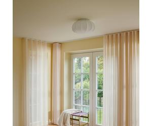 Nordlux Aeron ceiling light, textile, white, Ø 40 cm