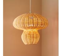 Nordlux Allie pendant light, rattan, mushroom shape, natural brown