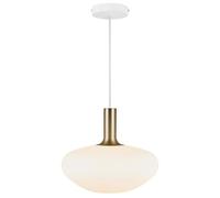 Nordlux Alton Pendant Light White Glass Dining Room E27 Mains 35cm