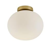 Nordlux Ceiling light Alton with a glass shade, brass/opal
