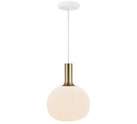 Nordlux Alton Pendant Light White Glass Dining Room E27 Mains 25cm