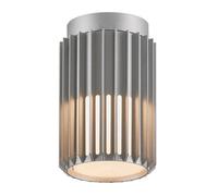 Nordlux Aludra Ceiling Light Grey Aluminium Outdoor Garden Dimmable Flush Lamp (H) 18.8Cm