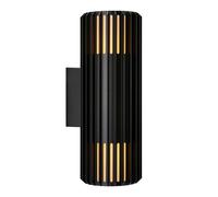 Nordlux Aludra Double Seaside outdoor wall light, aluminium, black, 2-bulb.