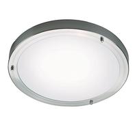Nordlux Ancona Maxi Indoor Bathroom Ceiling Light/Flush Mount Silver Metal, Intergrated LED Waterproof-Bathrooms, Ensuites, and Washrooms. IP43-44, Class 1 (Insulated)