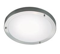 Nordlux Ancona Maxi Indoor Ceiling/Flush Mount Silver Glass, E27 2X40W Mains Powered-Bedroom, Living Room, Kitchen, Office, Bedside or Study. IP44-43, Class 1 (Insulated)