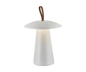 Nordlux Ara to Go Outdoor Portable Light/Recharable Lamp White Silver, Intergrated LED Day & Night Sensor-Porch, Patio, Garden, Garage, or Entrance. IP54, Class 3 (SELV)