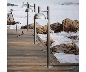 Nordlux Arki outdoor path light chrome seawater-resistant