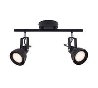 Nordlux Aslak Indoor Living Dining Office 2-Spot Spot Ceiling Light In Black (Length) 32.5Cm