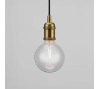 Nordlux 84800025 Avra Pendant Black Fabric Cable Brass Hanging Lamp Retro Light