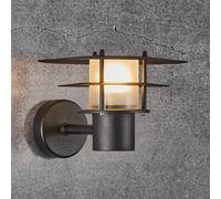 Nordlux Bastia outdoor wall light, black, Ø 24 cm