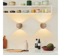 Nordlux Belir up/down wall light with plug, brown