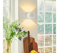 Nordlux Belir up/down wall light with plug, white