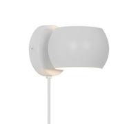 Nordlux Belir Indoor Wall Light/Wall Scones White Metal, G9 5W Plug in & Mains Hardwire -Bedroom, Living Room, Kitchen, Office, Bedside or Study. IP20, Class 2 (Double Insulated)