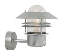 Nordlux Blok Outdoor Galvanized Steel Wall Light Coastal/marine Safe Silver,mains