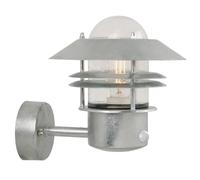 Nordlux Blok Outdoor Wall Light Sensor Metal Garden E27 IP54 Mains (Galv)