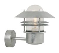 Nordlux Blok Outdoor Wall Light Silver Galvanized steel Solar E27 Sensor Coastal/Marine Safe - Mains Powered, IP54 Nordlux Silver
