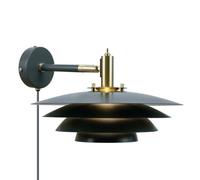 Nordlux Bretange Indoor Wall Light Dark Grey - Mains Powered