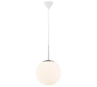 Nordlux Cafe 25 single dome ceiling pendant light (39573001, white opal glass)