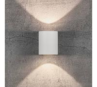 Nordlux Canto 2 LED outdoor wall light, white, 10 cm, up/down, IP44