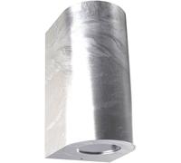 Nordlux Canto Outdoor Wall Light Silver Galvanized Steel GU10 Coastal/Marine Safe - Garden, Patio, Entrance Mains Powered, IP44