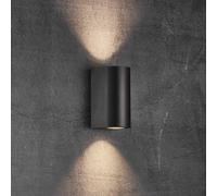 Nordlux Canto Maxi 2 outdoor wall lamp, black, GU10, 17 cm, IP44