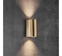 Nordlux Canto Maxi 2 outdoor wall lamp, brass-coloured, GU10, 17 cm, IP44