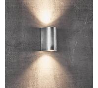 Nordlux Canto Maxi 2 outdoor wall lamp, galvanised, GU10, 17 cm, IP44