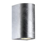 Nordlux Canto Maxi 2 Outdoor Wall Light/Exterior Light Silver Silver, GU10 2X28W Waterproof & Weather Resistant-Porch, Patio, Garden, Garage, or Entrance. IP44, Class 1 (Insulated)