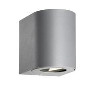 Nordlux Canto 2 LED outdoor wall light, 10 cm, grey