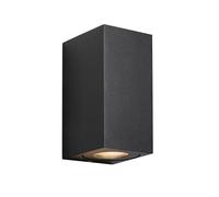 Nordlux Canto Outdoor Wall Light Black Aluminium GU10 Coastal/Marine Safe - Garden, Patio, Entrance Mains Powered, IP44