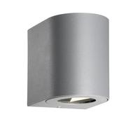 Nordlux Canto Outdoor Wall Light Grey Aluminium Intergrated LED Weatherproof - Garden, Patio, Entrance Mains Powered, IP44