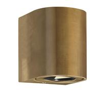 Nordlux Canto Warm White LED Outdoor Up & Down Wall Light - Brass