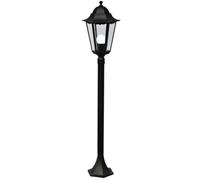 Nordlux Cardiff Outdoor Garden Post/Bollard Light Black Silver, E27 60W Mains Powered-Porch, Patio, Garden, Garage, or Entrance. IP44, Class 1 (Insulated) for Durability
