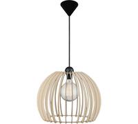 Nordlux Chino 40 Indoor Pendant/Ceiling Light Brown Wood, E27 60W with Adjustable Cable-Bedroom, Living Room, Kitchen, Office, Bedside or Study. IP20, Class 2 (Double Insulated)