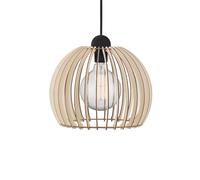 Nordlux Chino Pendant Light Brown Wood Dining Room E27 Mains 30cm Nordlux Brown