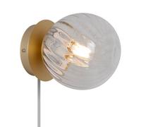 Nordlux Chisell Indoor Glass Wall Light In Brass (Height) 15Cm