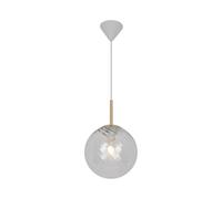 Nordlux Chisell Indoor Pendant Light Brass Metal E27 Swirl Glass - Mains Powered, IP20 in Gold Nordlux Gold