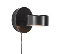 Nordlux Clyde Indoor Wall Light Black Metal Intergrated LED 3-Level Dimming - Plug In or Mains Powered, IP20 Nordlux Black