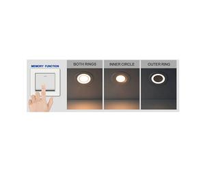 Nordlux Clyde LED recessed ceiling light warm white Ø 8 cm