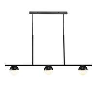 Nordlux Contina Indoor Pendant Rail Light Black Metal G9 Hand Blown Glass - Kitchen, Bedroom, Living Room Mains Powered, IP20