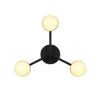 Nordlux Contina ceiling light, black, Ø 48 cm, metal/gas