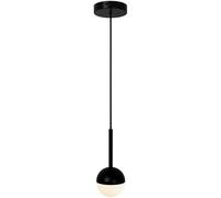 Nordlux Contina hanging light, glass, 1-bulb, black