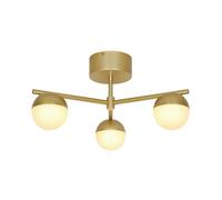 Nordlux Contina Metal Ceiling Light Hand Blown Glass Brass,mains