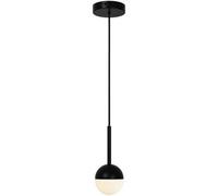Nordlux Contina Metal Pendant Light Hand Blown Glass Black,mains